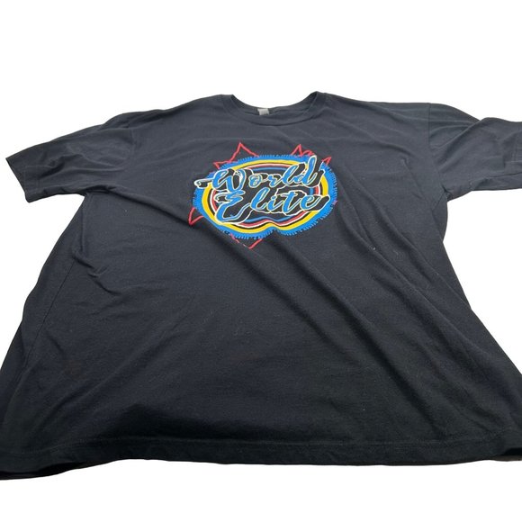 World Elite Season 2 Mens Size XXL Short Sleeve Concert Tee Shirt Black Preowned - Picture 1 of 12